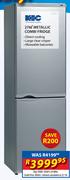 KIC 276Ltr Metallic Combi Fridge