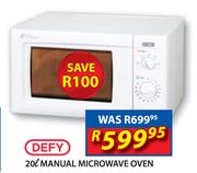 Defy 20Ltr Manual Microwave Oven