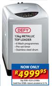 Defy 13kg Metallic Top Loader