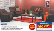Commagomma 4 Piece Ebony Lounge Suite