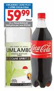 Umlambo Cane Plus 1Litre Coca-Cola-750ml