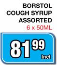 Borstol Cough Syrup Assorted-6 x 50ML