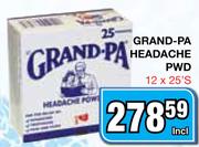 Grand-Pa Headache PWD-12 x 25's