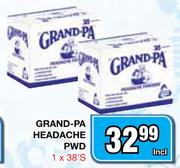 Grand-Pa Headache PWD-1x38's