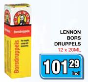 Lennon Bors Druppels - 12 x 20ml