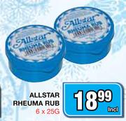 Allstar Rheuma Rub - 6 x 25g