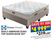 Sealy Ambrose Euro Top Queen Base Set