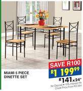  Miami 5 Piece Dinette Set