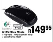 Logitech M115 Black Mouse