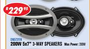 Dixon 200W 5x7" 3-Way Car Speakers