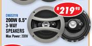 Dixon 200W 6.5" 3-Way Car Speakers