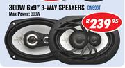 Dixon 300W 6x9" 3-Way Car Speakers DN693T