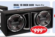 Dixon Bass Boxes Dual 10 Inch 800W CP131005