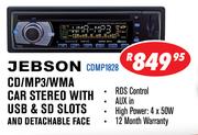 Jebson CD/MP3/WMA Car Stereo With USB & SD Slots And Detachable Face CDMP1828