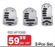 Aluminium Pedal Pads 3-Pce Set FED.AP1045-Per Set