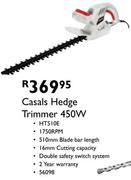 Casals Hedge Trimmer-450W