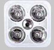 3-In-1 Bathroom Heater, Light And Extractor Fan- 4 Light(12384)