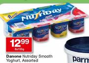 Danone Nutriday Smooth Yoghurt Assorted-8x100g