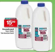 Housebrand Full Cream Milk-2ltr Each