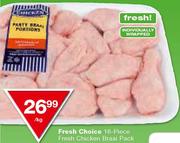 Fresh Choice 16-Piece Fresh Chicken Braai Pack-Per Kg