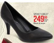 Spoilt Girls Sizes 3-8 Black & Taupe