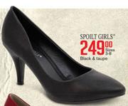 Spoilt Girls Sizes 3-8 Black & Taupe