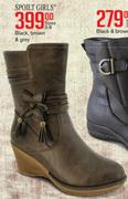 Spoilt Girls Sizes 3-8 Black, Brown & Grey