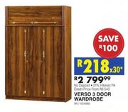 Verso 3 Door Wardrobe
