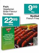 Fry's Vegetarian Braai Flavour Sausages-500gm