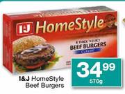 I&J HomeStyle Beef Burgers-570g