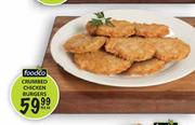 Foodco Crumbed Chicken Burgers-Per kg