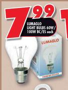 Lumaglo Light-Bulbs 60W/100W BC/ES- Each