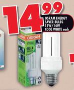 Osram Energy Saver Bulbs 11W/14W Cool White-Each