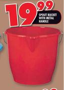 Spout Bucket With Metal Handle