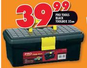 32cm Pro Tools Black Toolbox 