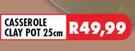 Donable Round Casserole Clay Pot-25cm