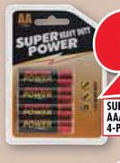Super Power AA Batteries 4-Pack