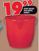 Spout Bucket With Metal Handle