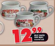 Belly Shaped Soup Mugs Assorted-Each