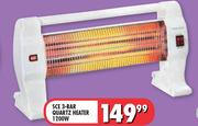 SCE 3-Bar Quartz Heater 1200W