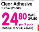 Bostik Clear Adhesive-3x25ml