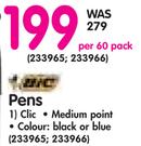 Bic Pens-Per 60 Pack