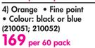 Bic Orange Pens-Per 60 Pack