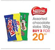 Nestle Assorted Chocolate Slabs-3x150g