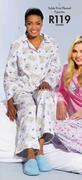 Teddy Print Flannel Pyjamas-225009