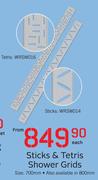 Sticks & Tetris Shower Grids-700mm Each