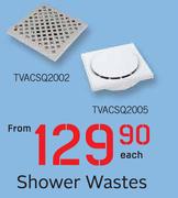 Shower Wastes TVACSQ2002 Or TVACSQ2005-Each
