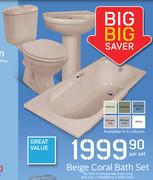 Beige Coral Bath Set XXBE10001-Per Set