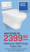 Diplomat Wall Hung Toilet Set BE1WH775-Per Set