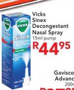 Vicks Sinex Decongestant Nasal Spray-15ml Pump